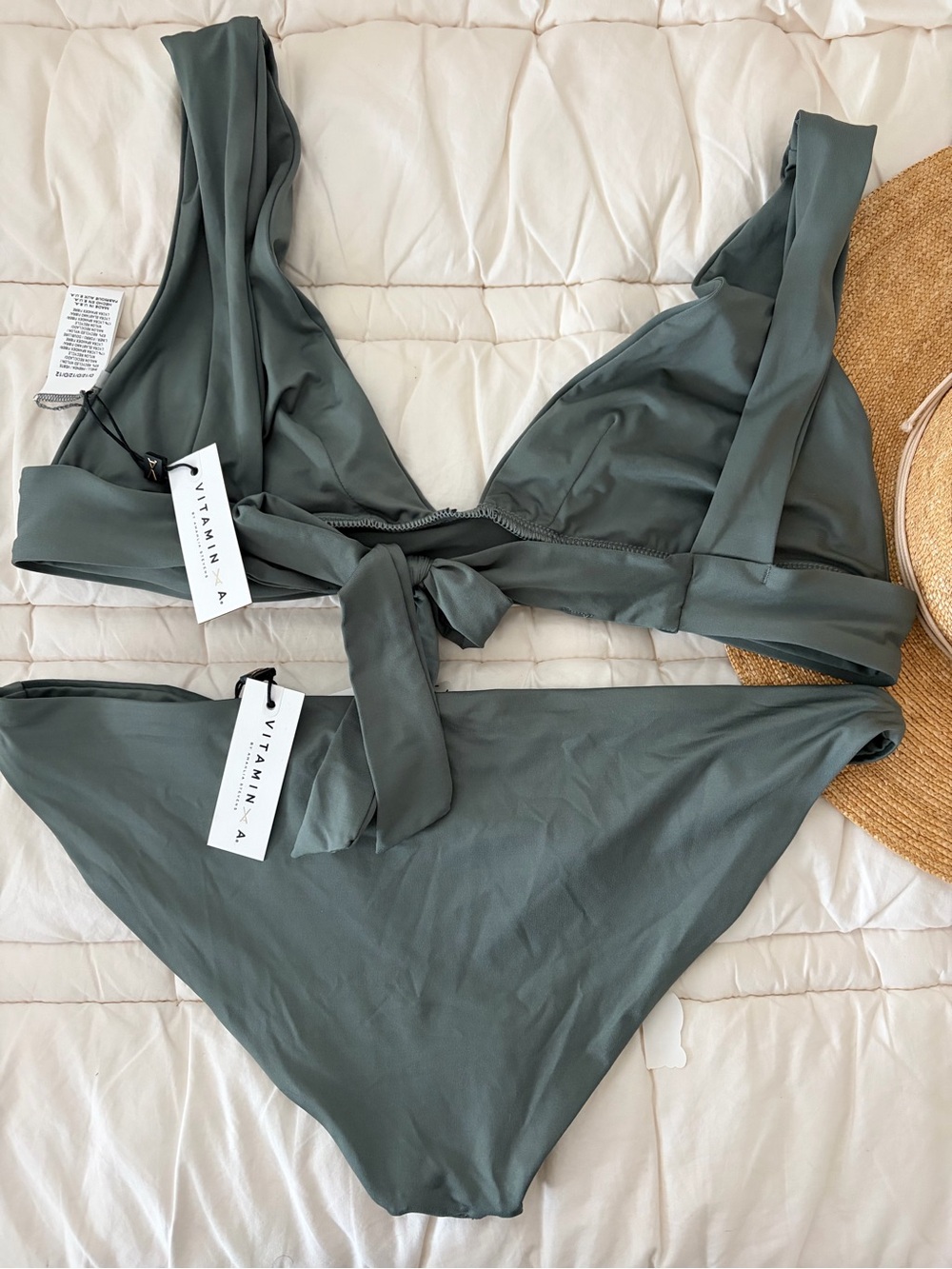 NWT Vitamin A Bikini Set Sea Green  XL/12